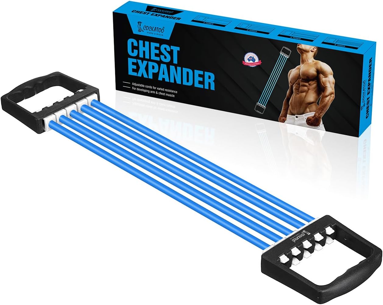 Cockatoo Chest Expander for Home Gym, Compact and Versatile Upper Body Training Equipment,Adjustable Resistance Chest Expander