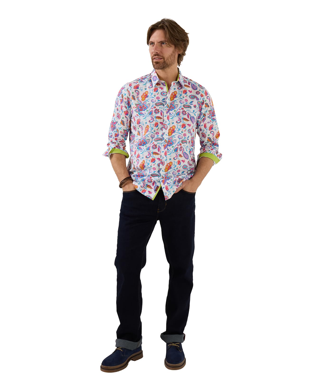 Joe Browns Men's Casual Shirt Cotton Paisley M39/41