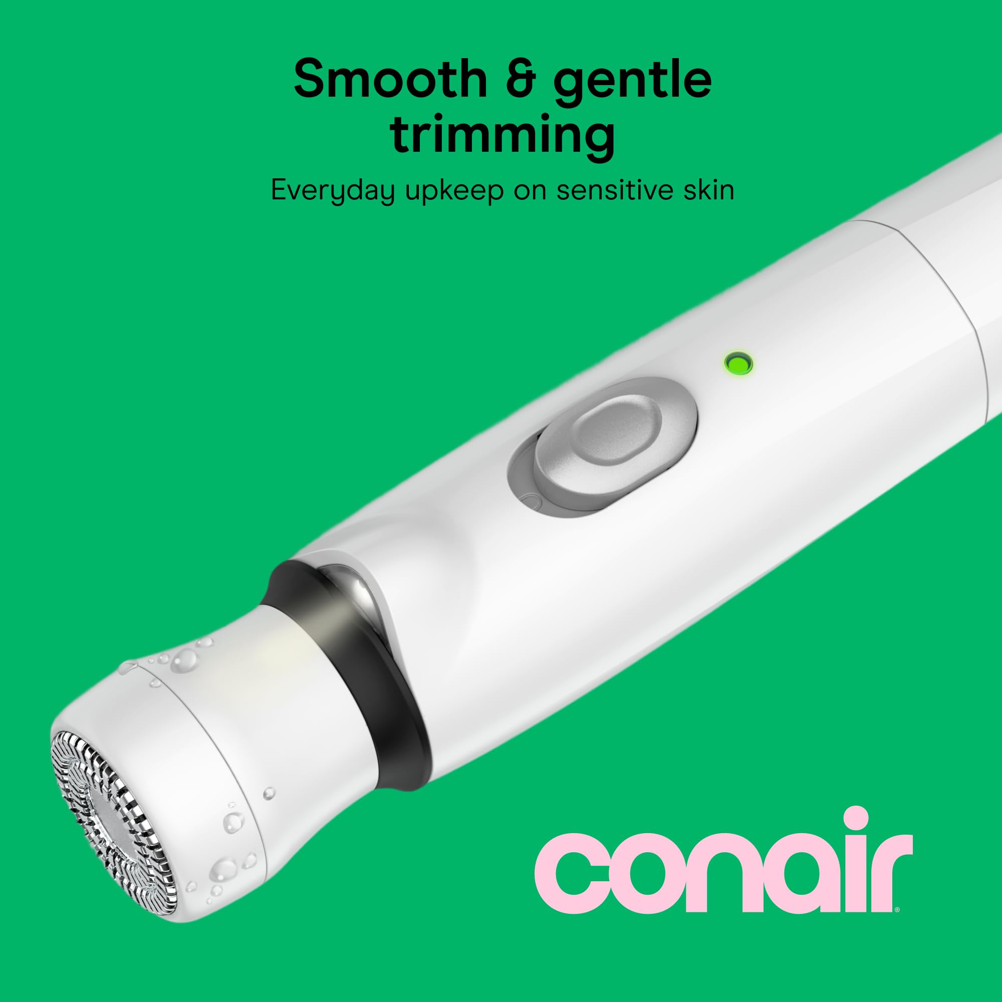 Conair GIRLBOMB Tondeuse et rasoir tout-en-un pour le visage et le corps pour femme, humide/sec, rechargeable