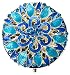 Ivenf Blue Floral Antique Flower Round Vintage Compact Metal Purse Mirror, Wedding/Thanksgiving