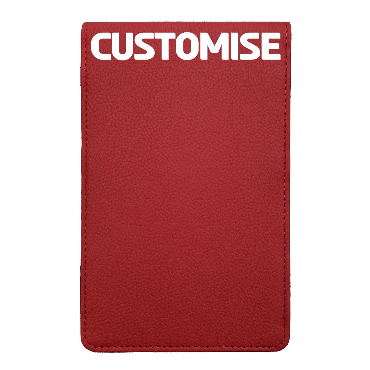 Ace Customs Personalised Golf Scorecard Holder & Yardage Book (Red)