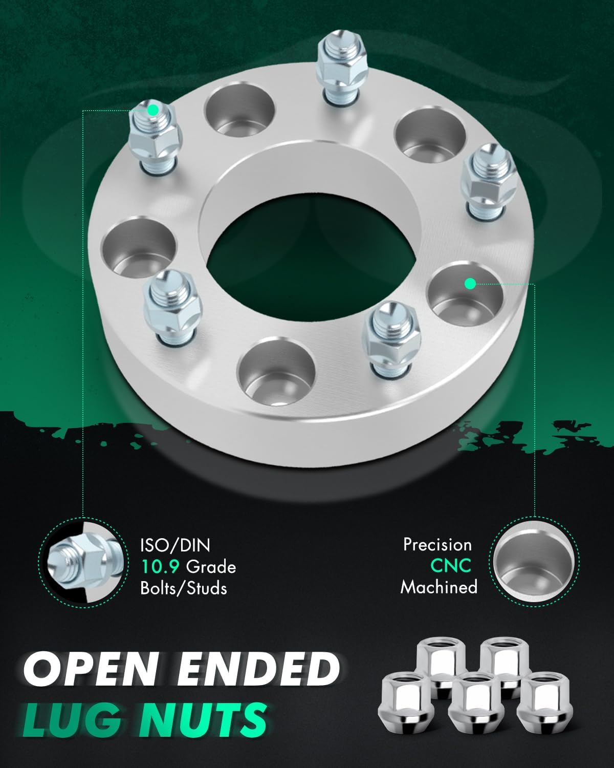 SCITOO 4Pcs 5x135 to 5x5.5 Wheel Adapters 1.5 inch Bore 87.1mm Studs 14x2 5 Lug Wheel Spacers No Hubcentric Fit for Ford for F-150 Heritage 2004-2004,for Ford for F-150 2000-2003