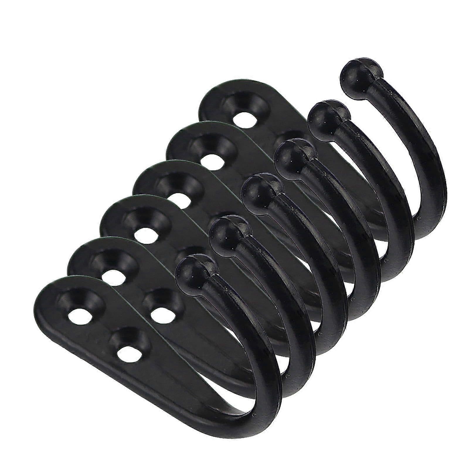 JOYHAPPST Hooks Clearance Promo 6pcs Black Wall Hooks with Screwsand Anchor for Key, Towel, Hat (U S
