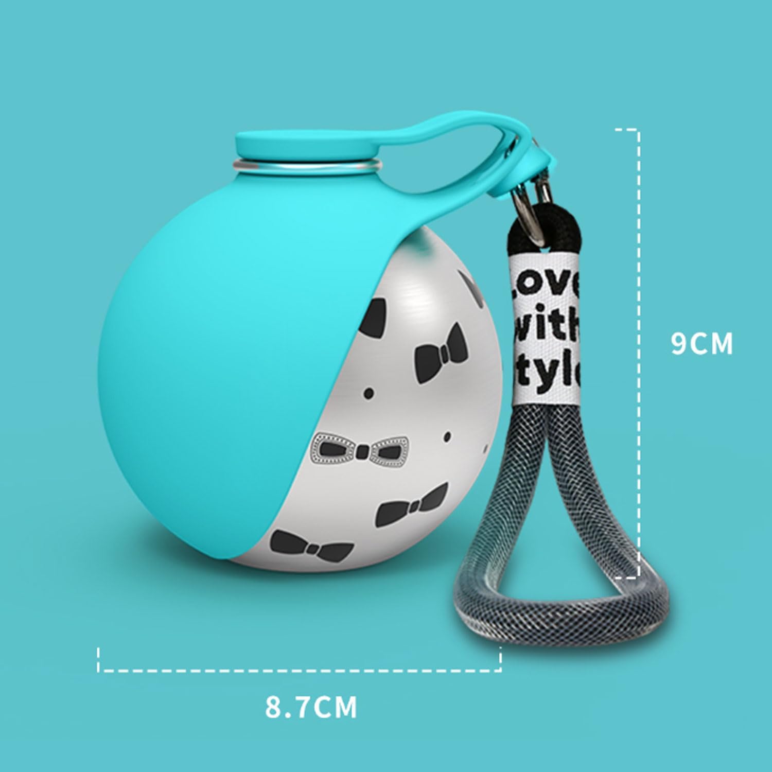 Foldable 2 in 1 Portable Dog Water Bottle, 304 Stainless Steel Pet Water Bottle with Silicone Bowl, Leak-Proof Travel Water Dispenser for Small Dogs Walking Hiking (#C)