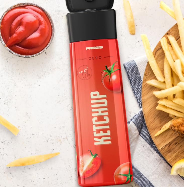 Prozìs Salsa Ketchup Zero calorie 355 g - zero grassi - classico o speziato (Ketchup Original)