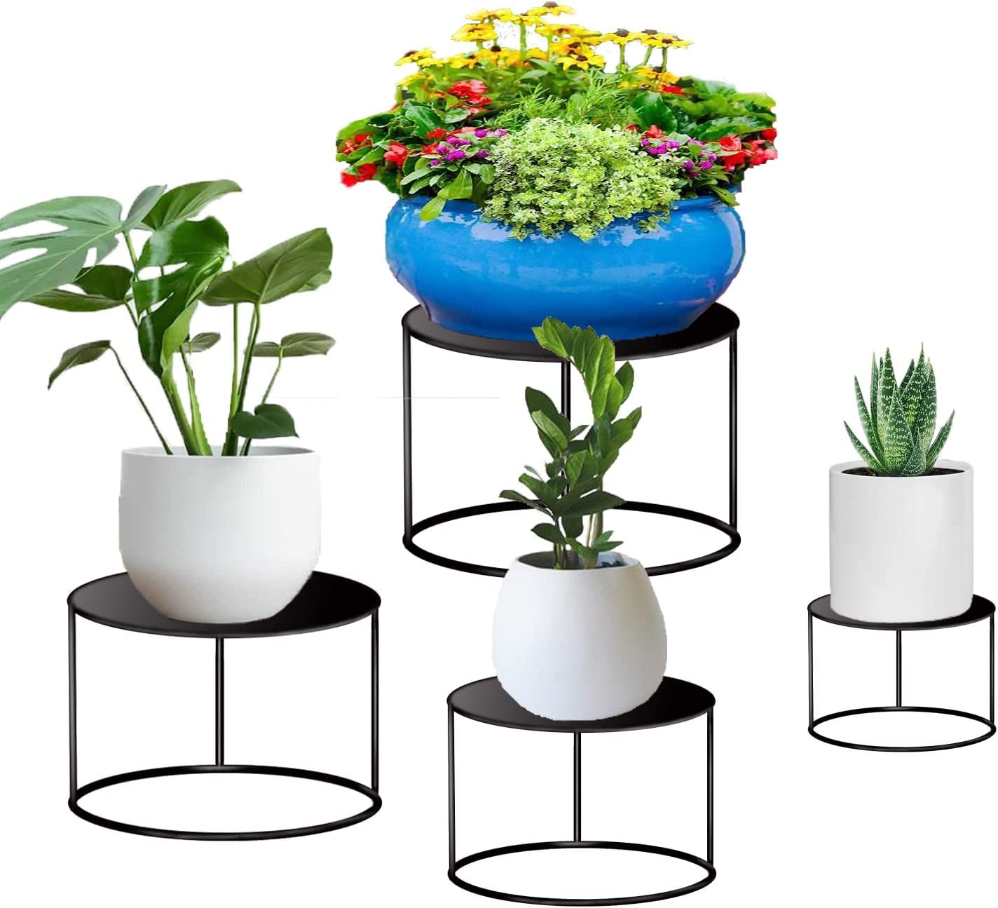 New Mark Impex Plant Stand 4 Pack Mid Century Modern Simple Small Plant Stand Indoor Outdoor for Heavy Plant Pots Multiple Height Size Corner Plant Holders -Gifts for Plant Lovers-Black (B0B8XFPDVM) Amazon Price History, Amazon Price Tracker