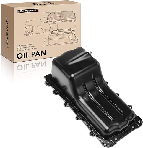 A-Premium Cárter de aceite de motor con tapón de drenaje compatible con Ford F-150 F150 1997-2003, F-250 F250 1997-1999, F-150 Heritage 2004,