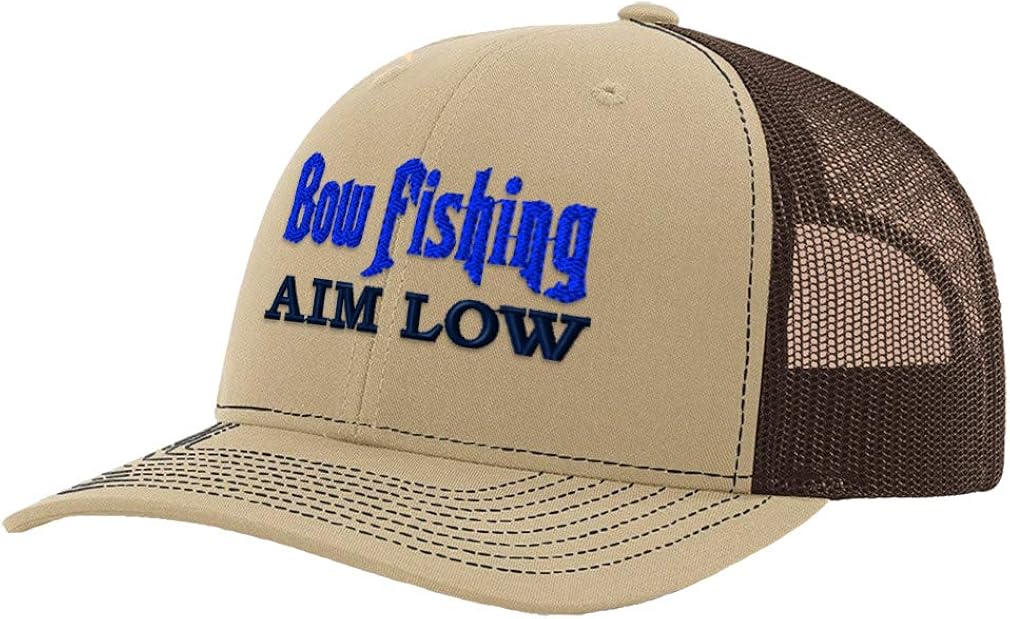 Custom Richardson Trucker Hat Bow Fishing AIM Low Embroidery Polyester