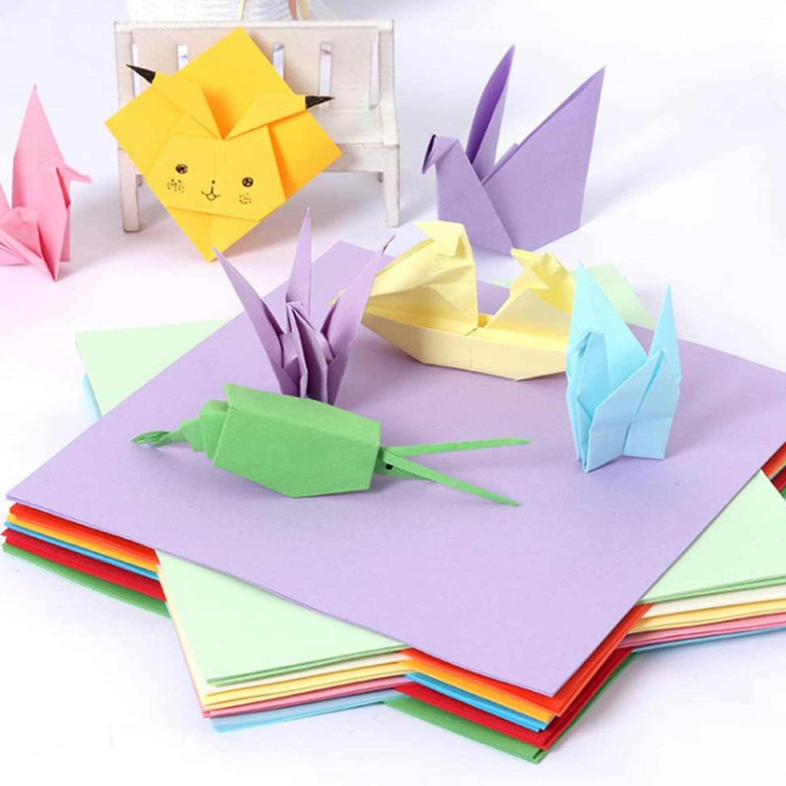 400 Blatt Origami Papier 15x15cm - 20 Farben, Doppelseitig, 80g/m² Für Bastelprojekte