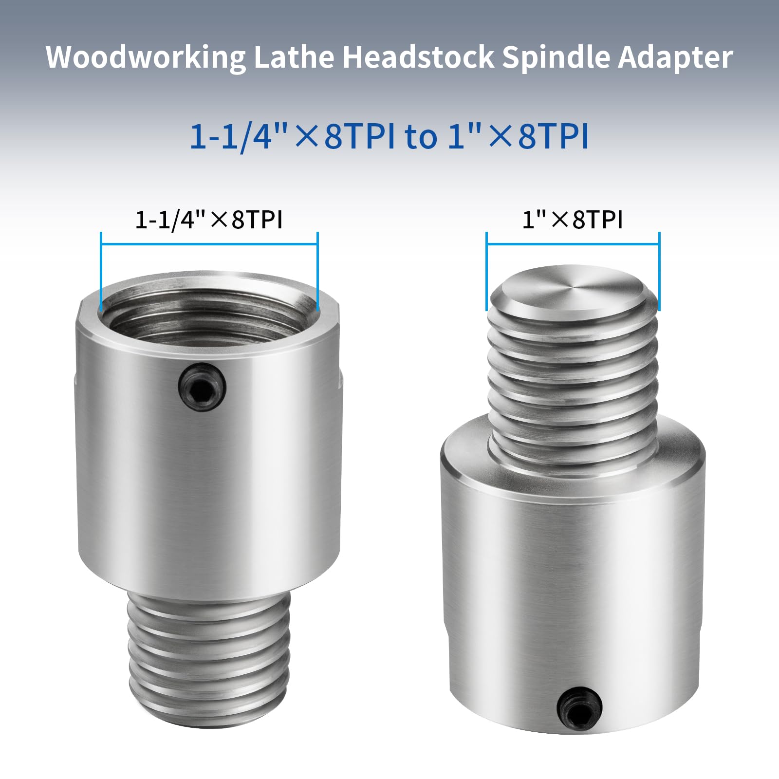 1pc Tour Adaptateur Broche 1 × 8TPI / M33 X 3,5 X 2,5 M18 Fil Chuck Insert Adaptateur en Bois