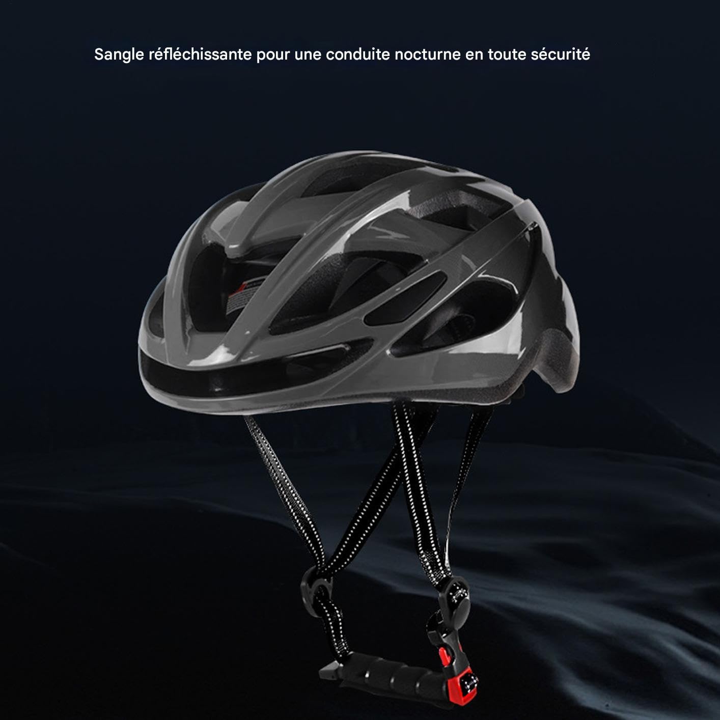 Casque De Cyclisme Léger Multisport pour Homme Et Femme, Adapté Au Vélo, Absorption De Chocs, Ventilation Optimale, Taille RÉglable 57-62cm, Matériau Polycarbonate Haut Résistant