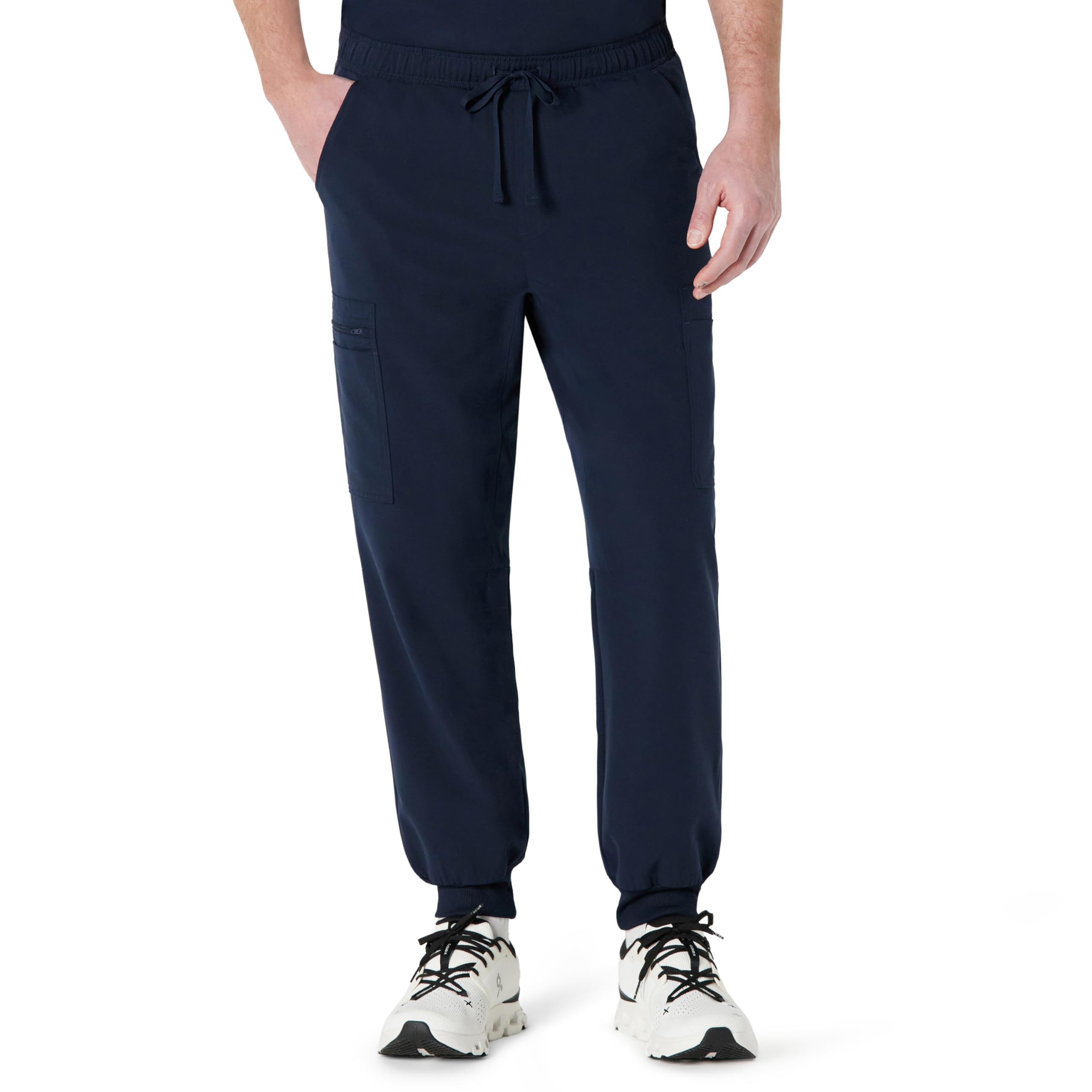 Amazon Basics Men's Scrubs Jogger Trousers Drawstring Waistband, Navy, L