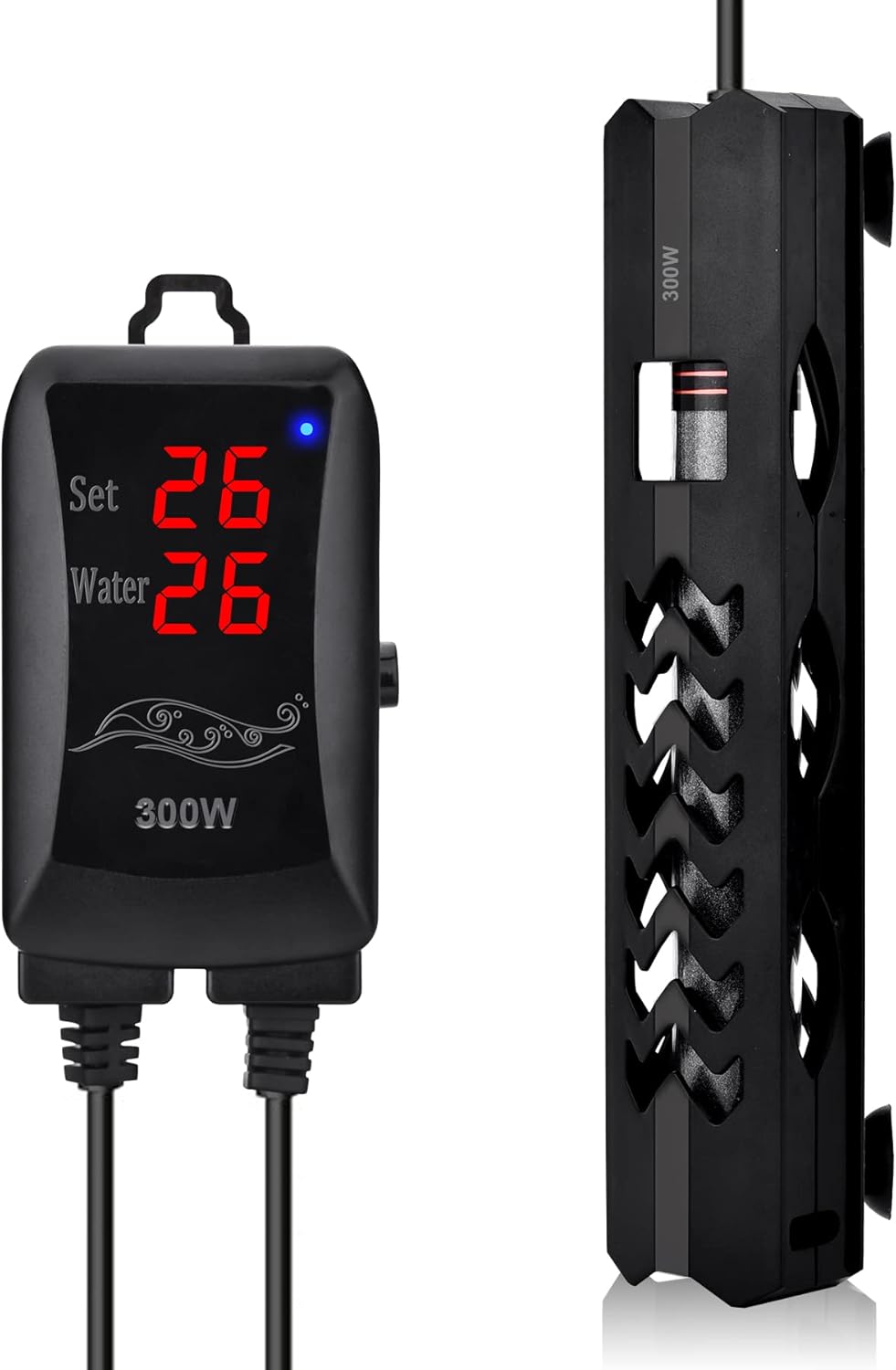 SZELAM Submersible Aquarium Heater, 300W Fish Tank Heater,External