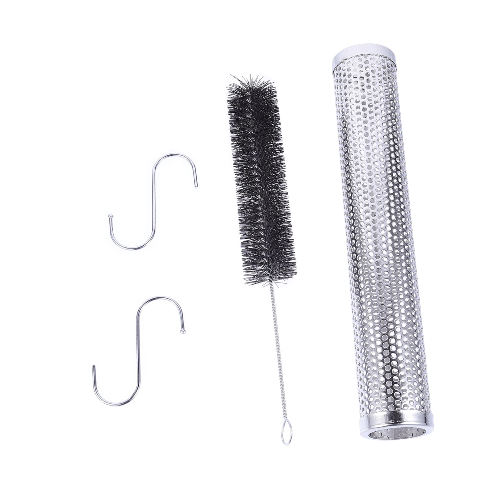 Tubo Ahumador de Acero Inoxidable para Barbacoa 12 Pulgadas Malla Hexagonal, Accesorio para Parrilla al Aire Libre, Generador de Humo Antioxidante para Asar y Camping, Set de 4