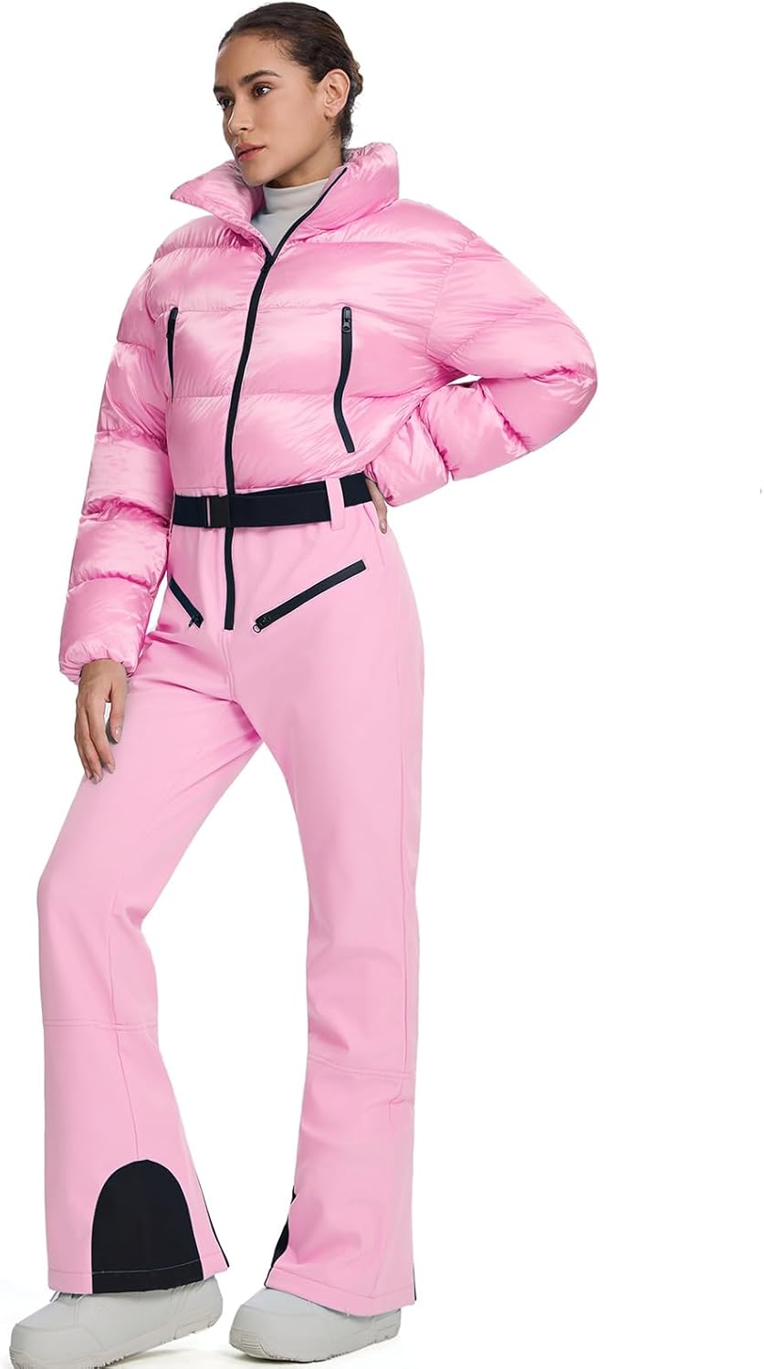 RIUIYELE Women's One Piece Ski Suit Slim Fit Snowsuits Jumpsuits Waterproof Winter Snowboarding Snow Suits - Image 2