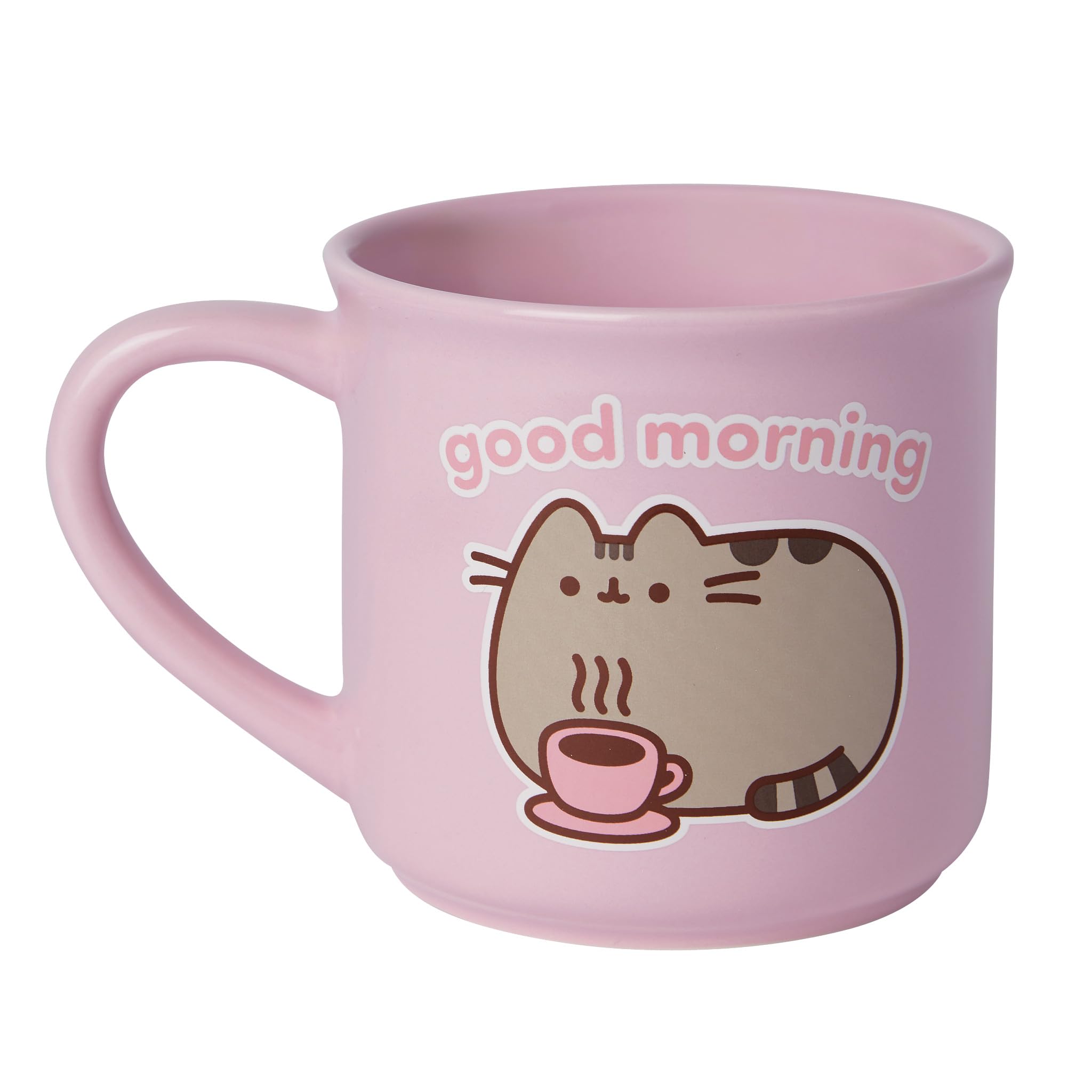 Enesco Pusheen the Cat Good Morning Coffee Mug, 18 Ounce, Pink