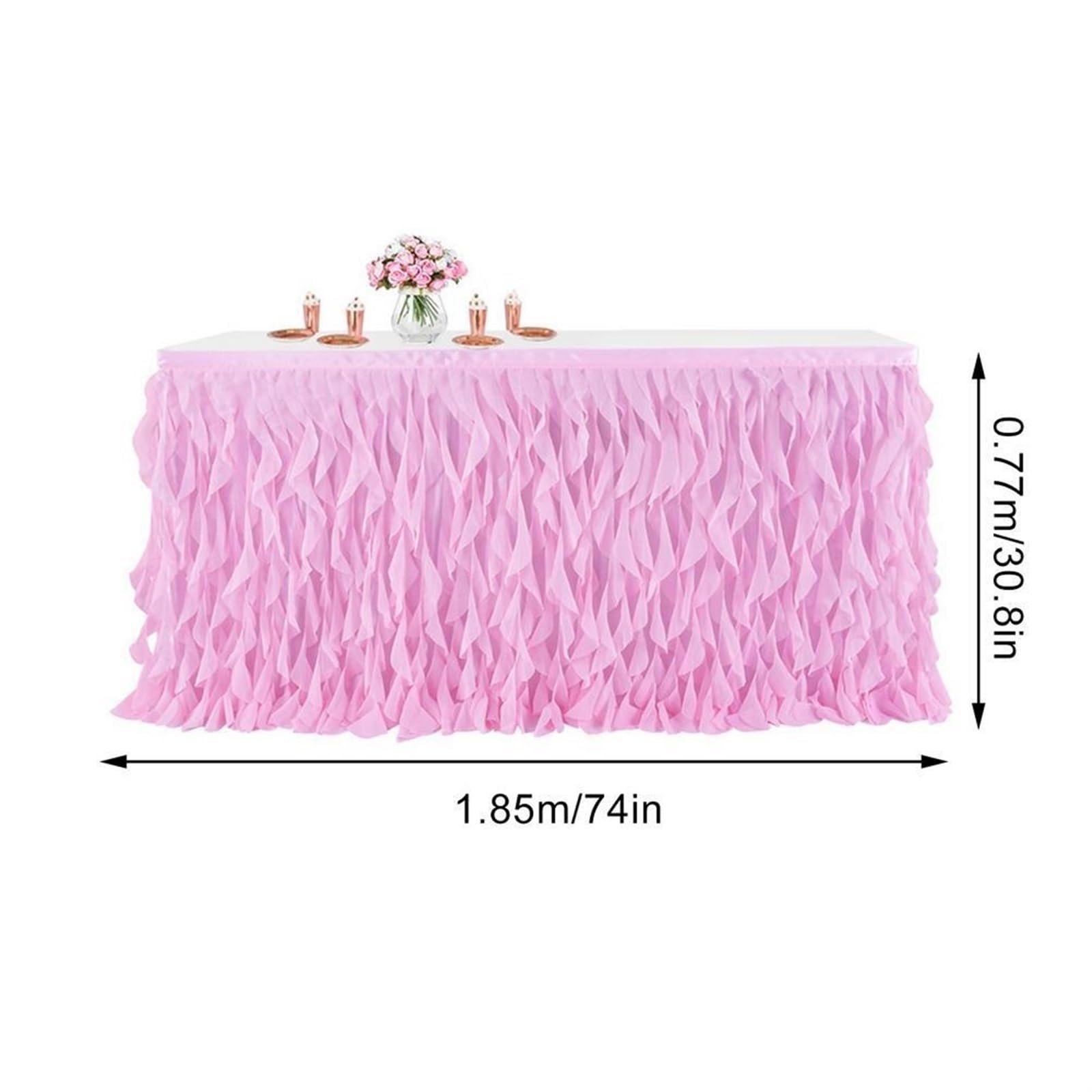 Dekoracja spódnicy stołu, Spódnica na stół imprezowy PVC 1,85x0,77 cm(B)
