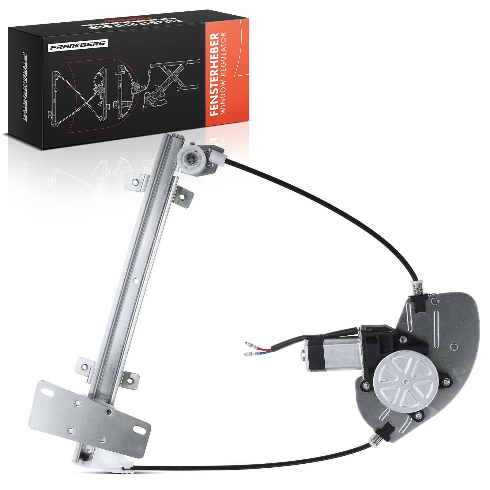 Frankberg Elevalunas Mecanismo elevalunas Eléctrico Con Motor 2 Polos Trasero derecho Sin placa 4/5-Puerta Compatible con Terrano II R20 Replace# 827002X400