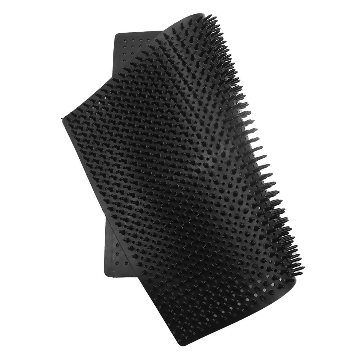 Riven 2 spazzole per raschietti cavalli, 350 x 300 mm, con 40 penne, set completo di spazzole massaggianti per cavalli, bovini, capre, pecore, nero