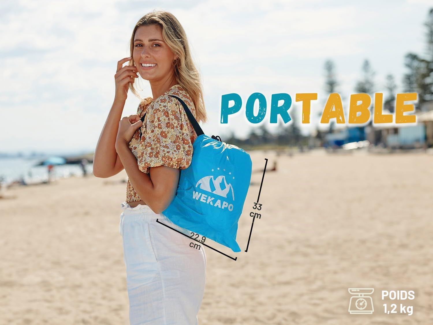 WEKAPO Chaise Longue Gonflable, Portable, étanche et Anti-Fuite, canapé idéal pour Le Jardin, la Plage, Les Voyages, Le Camping, Les Pique-niques et Les Festivals de Musique