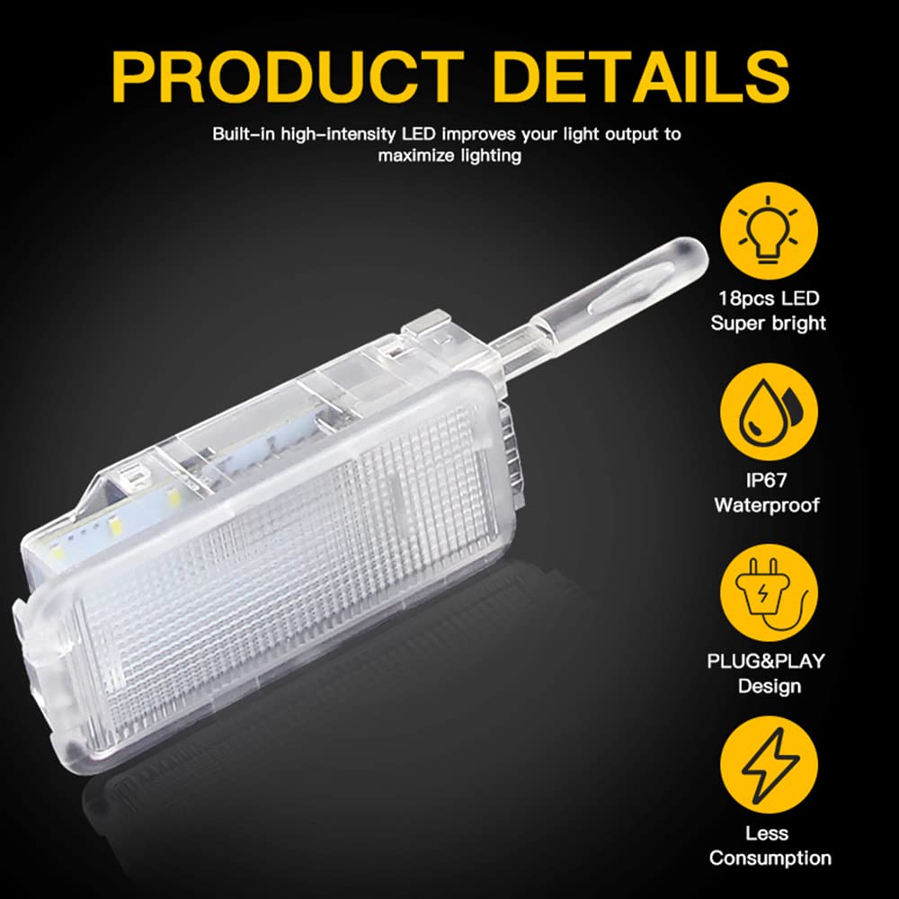 Lámpara De Luz De La Guantera LED Blanca De 2 Piezas De 2 Piezas para Peugeot 1007 206 307 308 para Citroen C2 C3 C4 C5 C6 C8 Xsara Picasso
