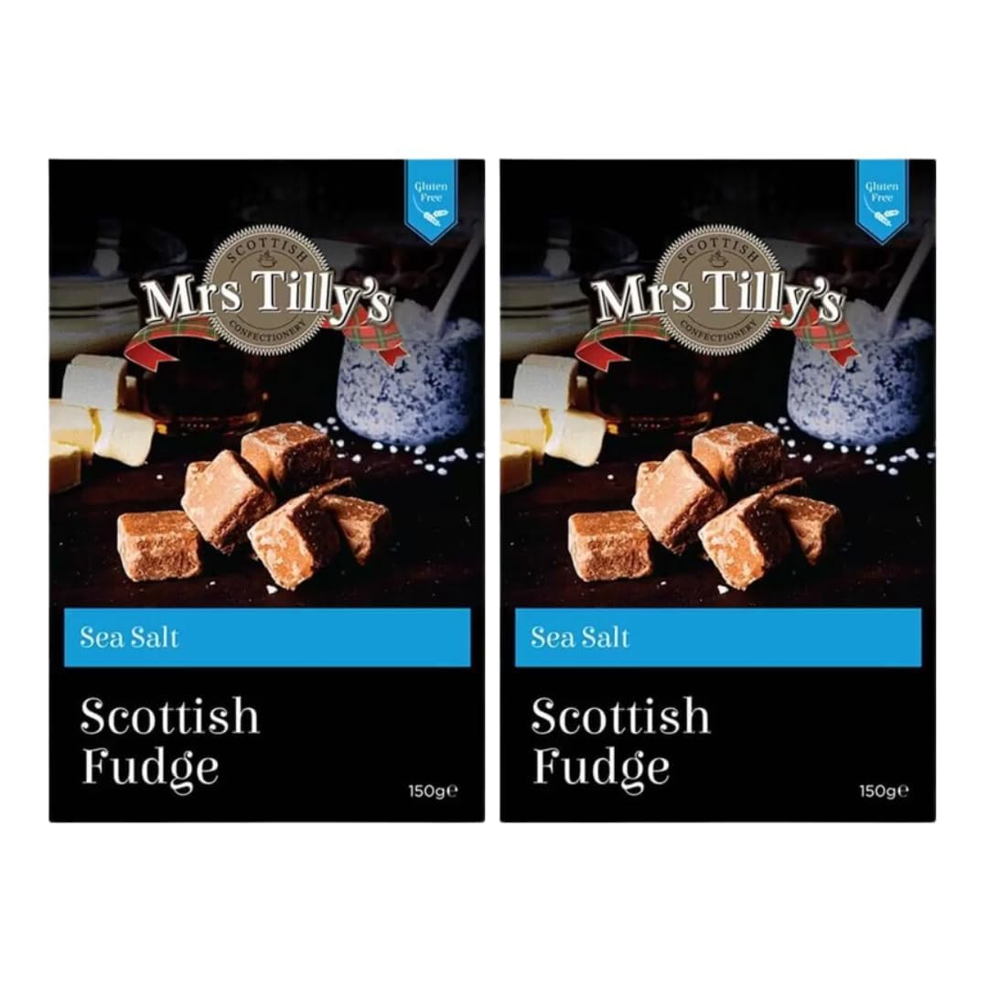 Fudge Box Bundle With Mrs Tilly's Scottish Sea Salt Fudge 150g (2 Pack)
