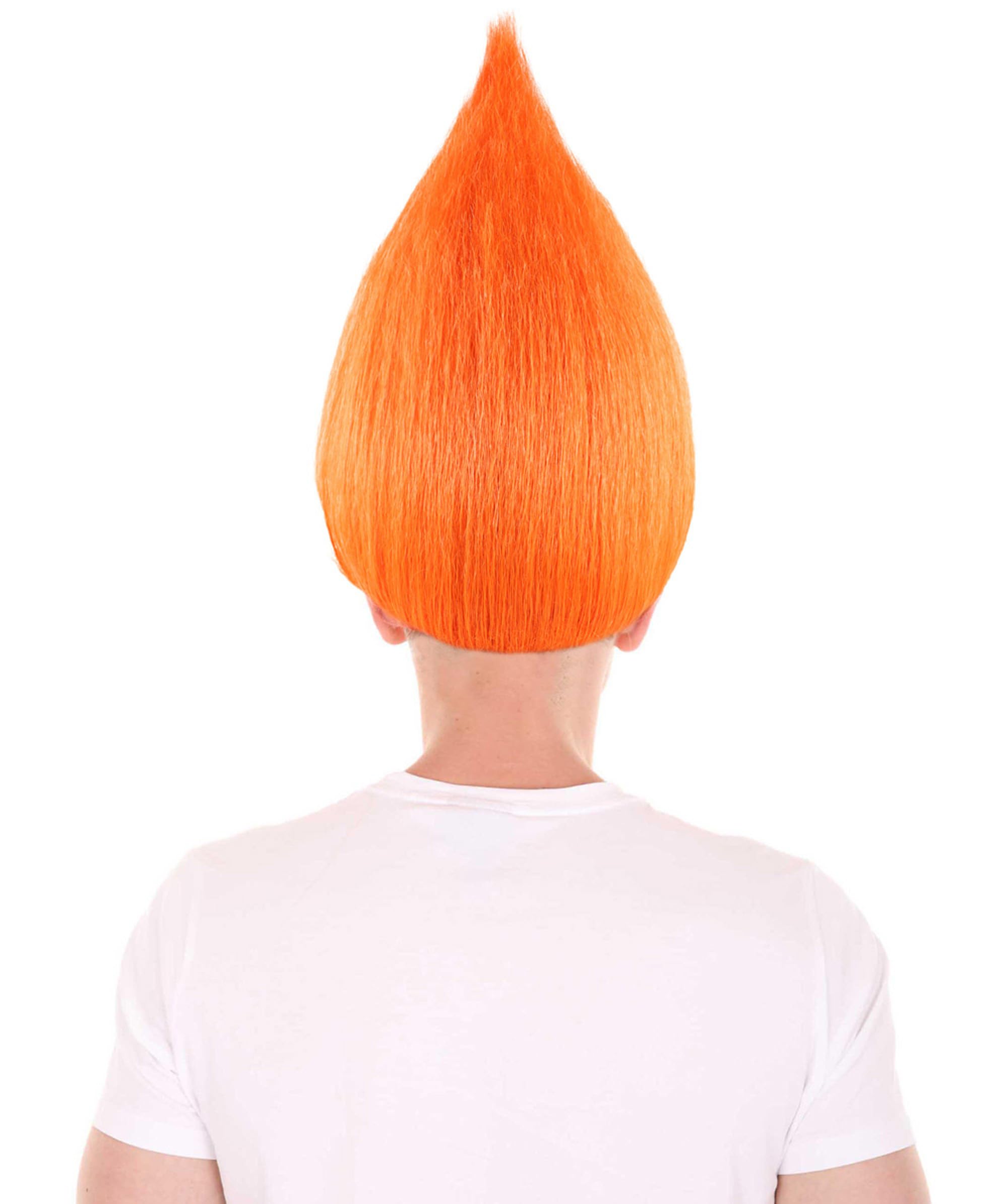 HPO Unisex Adult Troll Orange Wig - Image 4
