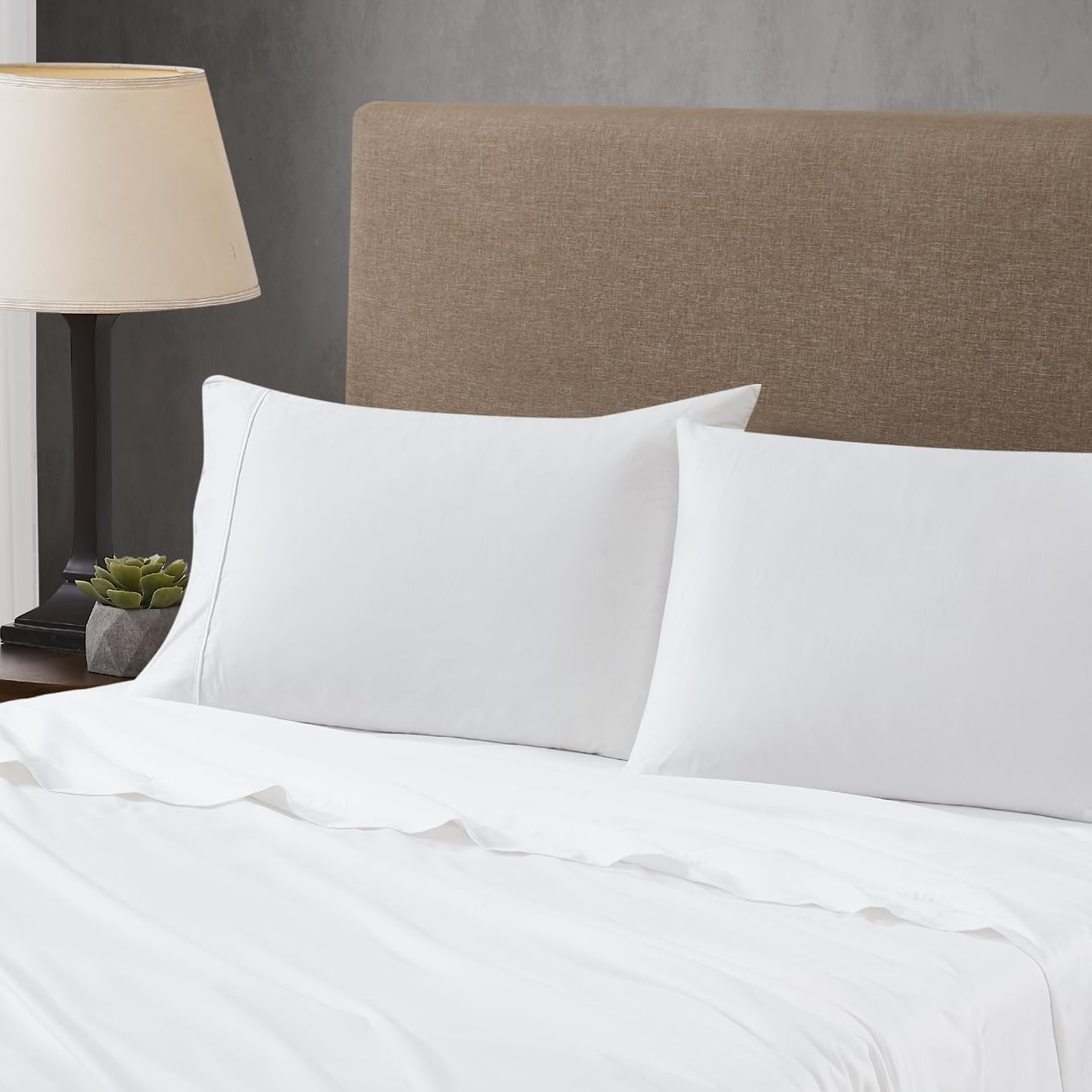 Pack of 12 Pillowcase - King Size White, 100% Cotton Soft & Silky Sateen Weave, Well Suited for Hotels, Spas, Salons, Hospitals by Linen Closet