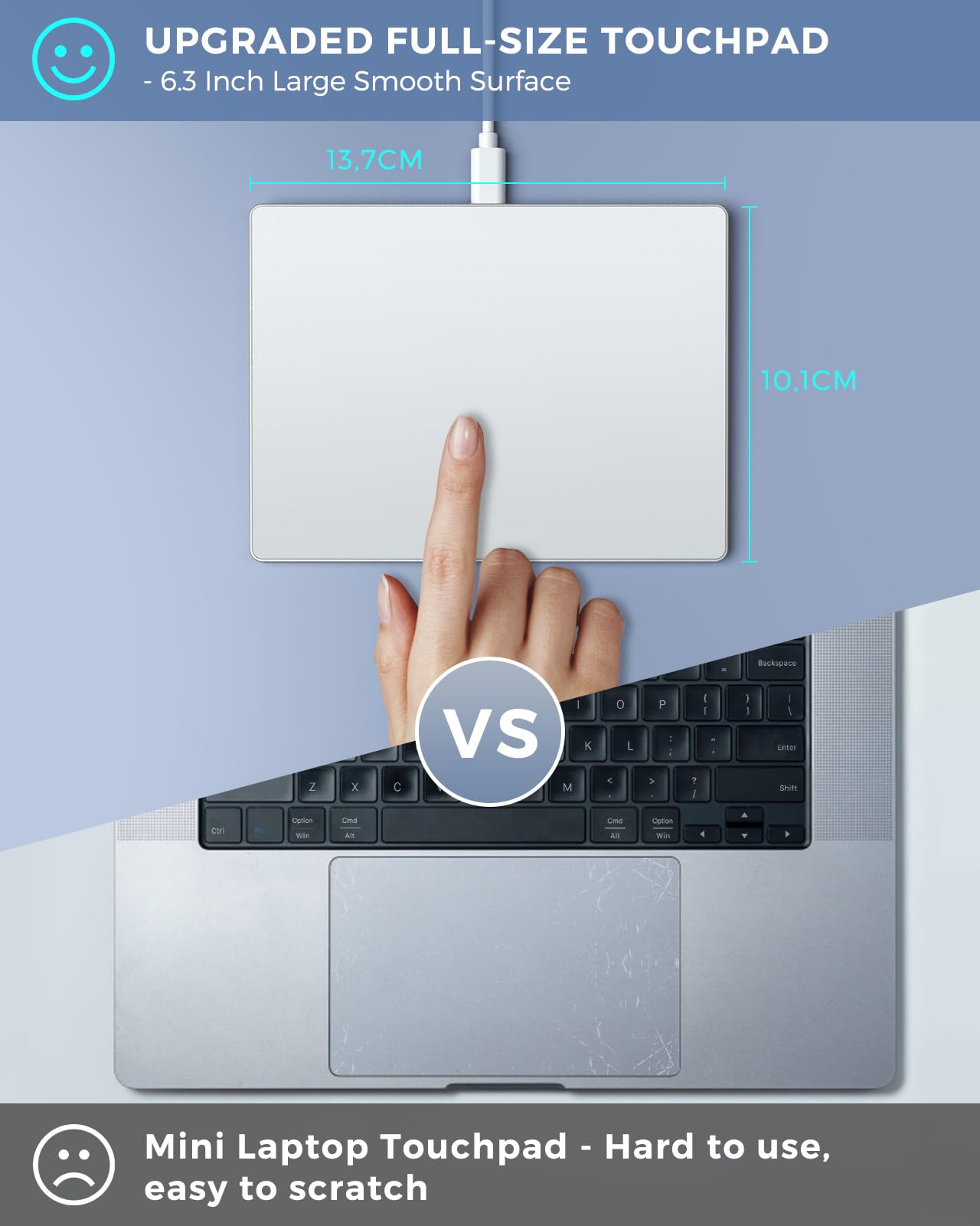 seenda Touchpad para PC (Blanco1)