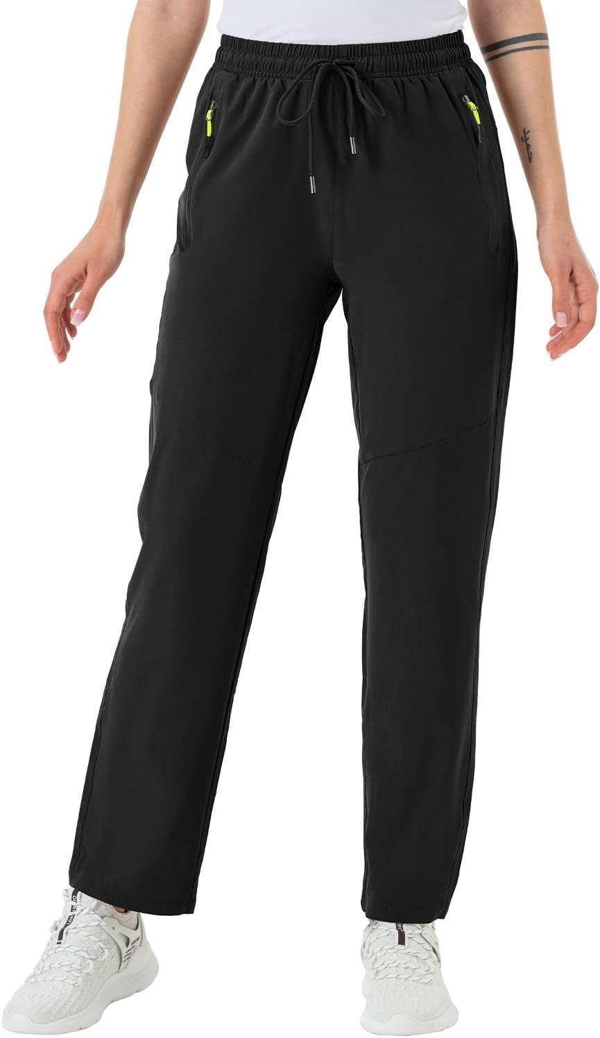 BGOWATU Women's Hiking Cargo Pants Quick Dry Lightweight Water Resistant Joggers Pants Zipper Pockets - Image 2