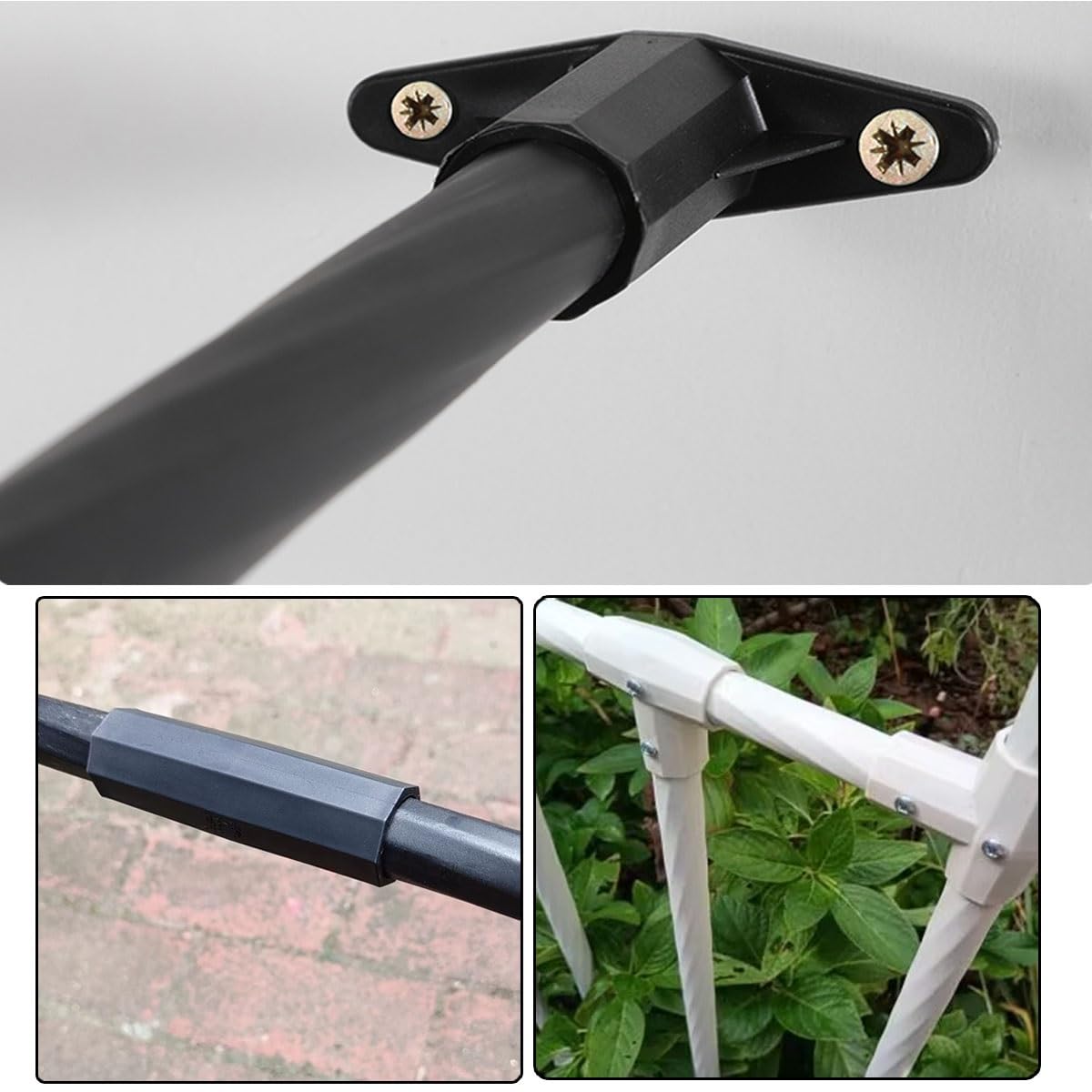 Arco da giardino in metallo per piante rampicanti, arco per rose a metà lato, decorazione per matrimoni, supporto da 60 cm a 300 cm, bianco, 260 x 240 cm (larghezza x altezza), perfetto per cerimonie