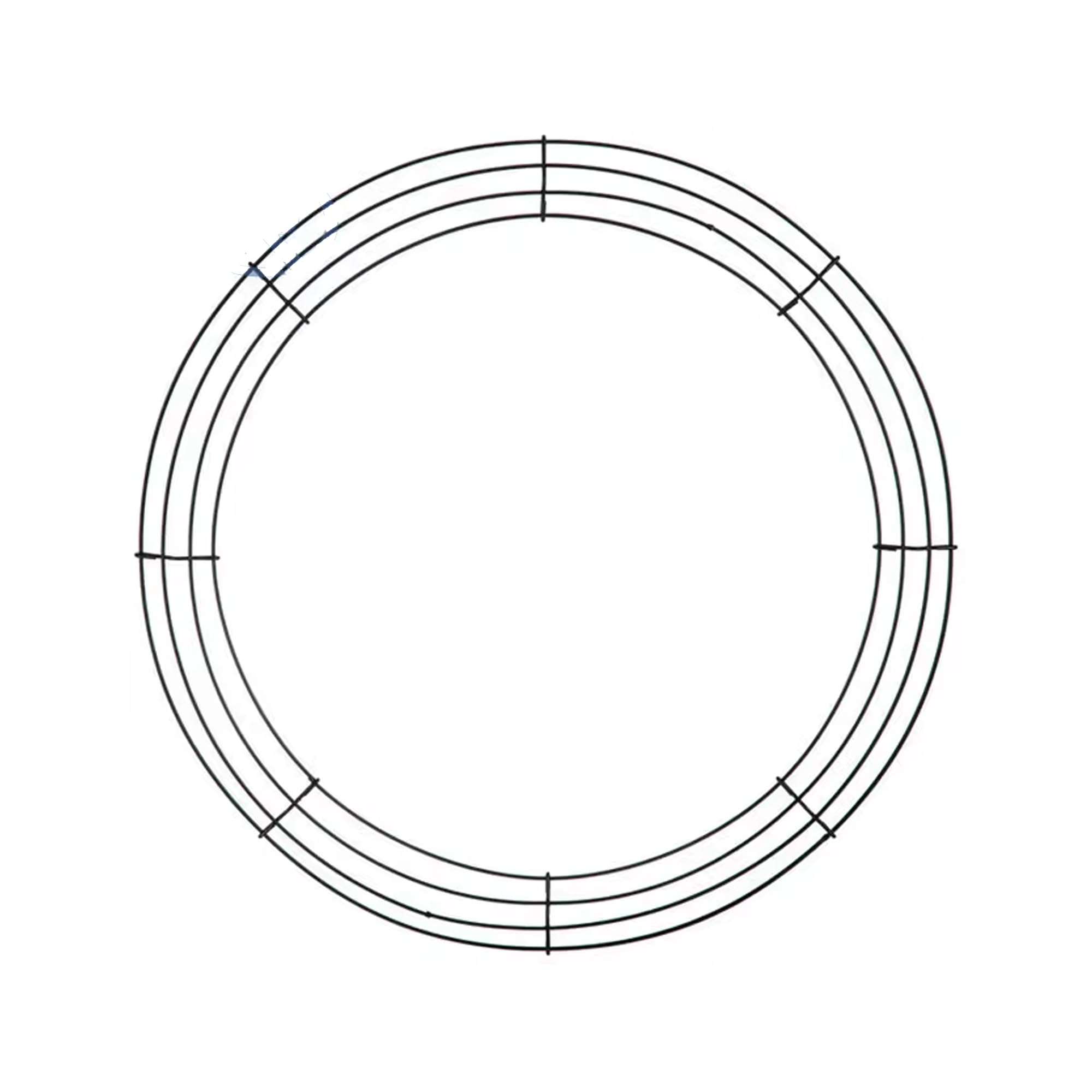 A1 Craft 24 Inch Raised Big Round Green Wire Wreath Frame for Christmas Decoration And Funeral Floral Wreath (Single)
