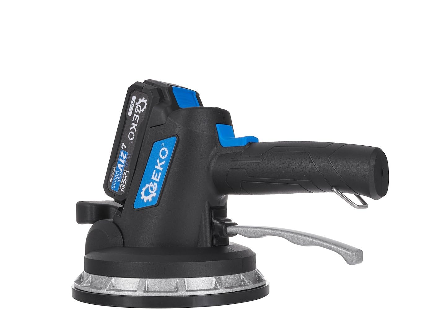 BSD Ventosa Vibrante Professionale Ricaricabile per Posa Piastrelle - Set Completo con 2 Batterie da 21V e Caricatore, Regolazione Vibrazioni e Capacità di Sollevamento 80 kg