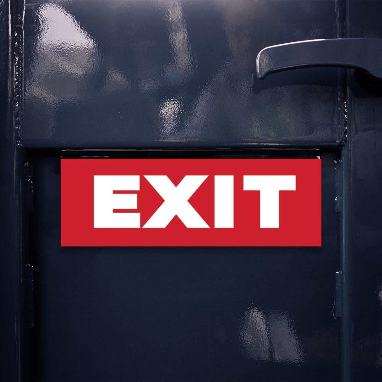 Emergency Exit Sign Sticker Vinyl Safety Decals Indoor Outdoor Use for Home School Warehouse Door Wall Stickers 6Pcs Hat Laptop Hard Bumper Phone Case Car Bedroom Bike