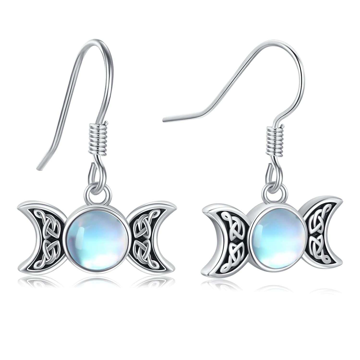 CELESTIA Maangodin Zegel van de Lilith halsketting heks llith ketting zilver 925 Wicca heksen sieraden hekserij amulet esoterisch cadeau voor vrouwen mama vriendin, Medium, Sterling zilver Roestvrij
