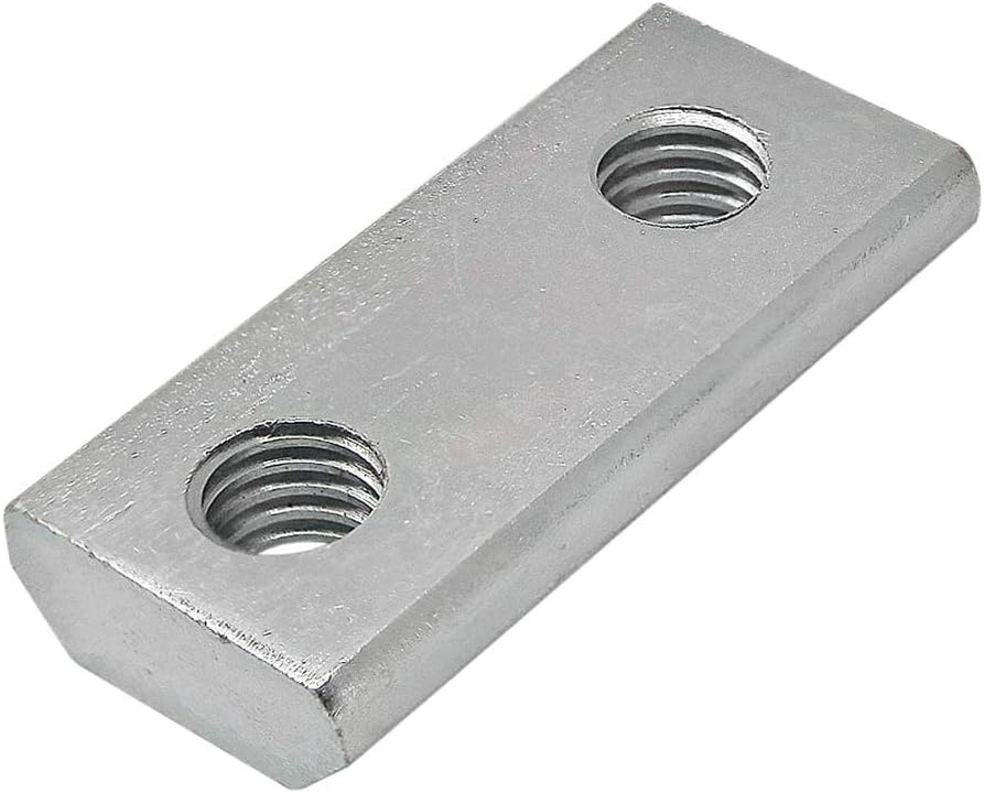 3903, 10 Series M5 x 0.8 Double Anchor Slide in T-Nut Short Steel (100 Pack)