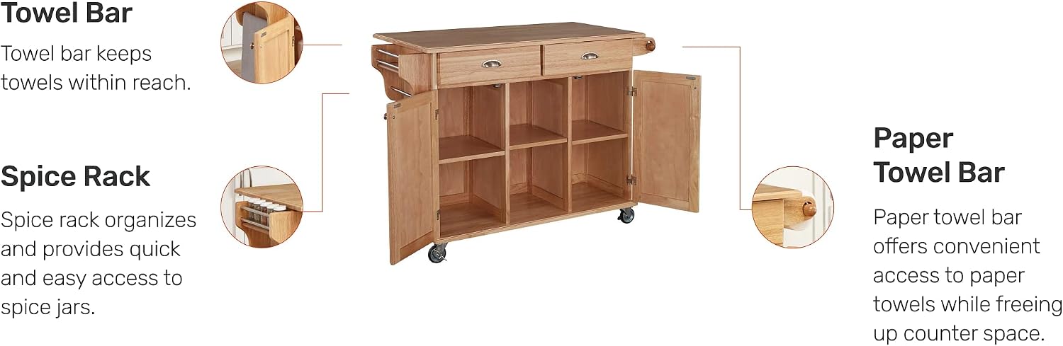 Napa Natural Kitchen Center by Home Styles