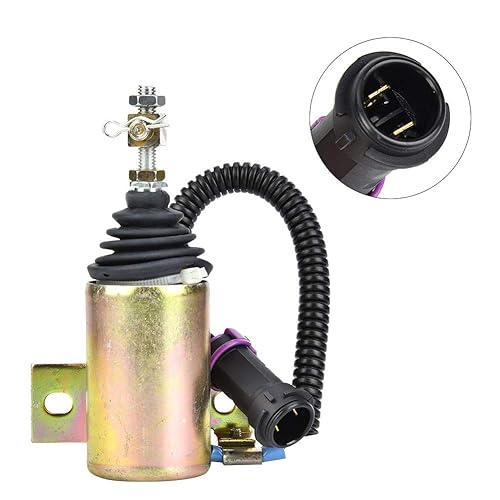 Miniatura 4 de Solenoide de parada de combustible, Solenoide de apagado, Electroválvula de parada de apagado de combustible de 12 V XHF-1121 E483310000093 para 483