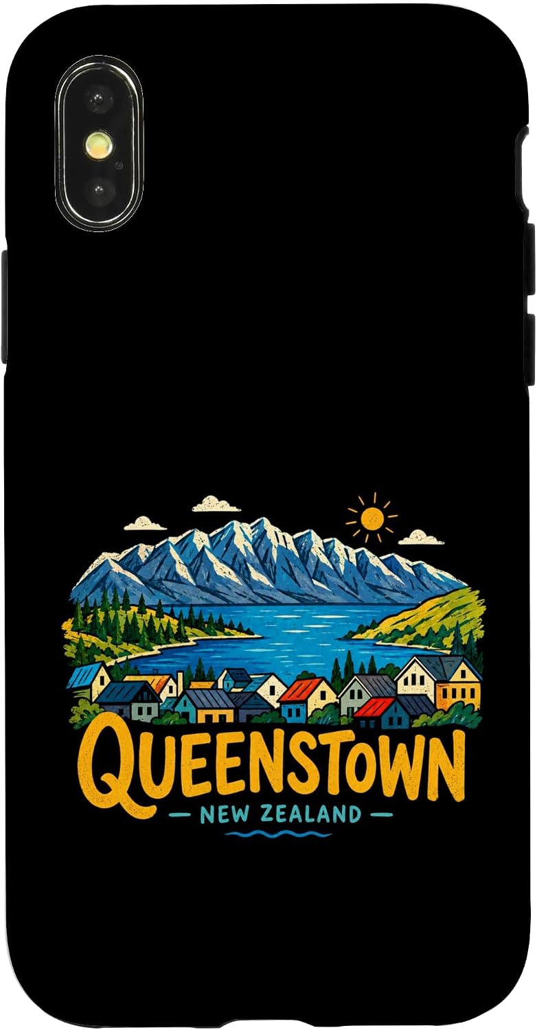 Hand Drawn Queenstown New Zealand Travel Landmark Gift Case for iPhone 11 image 5
