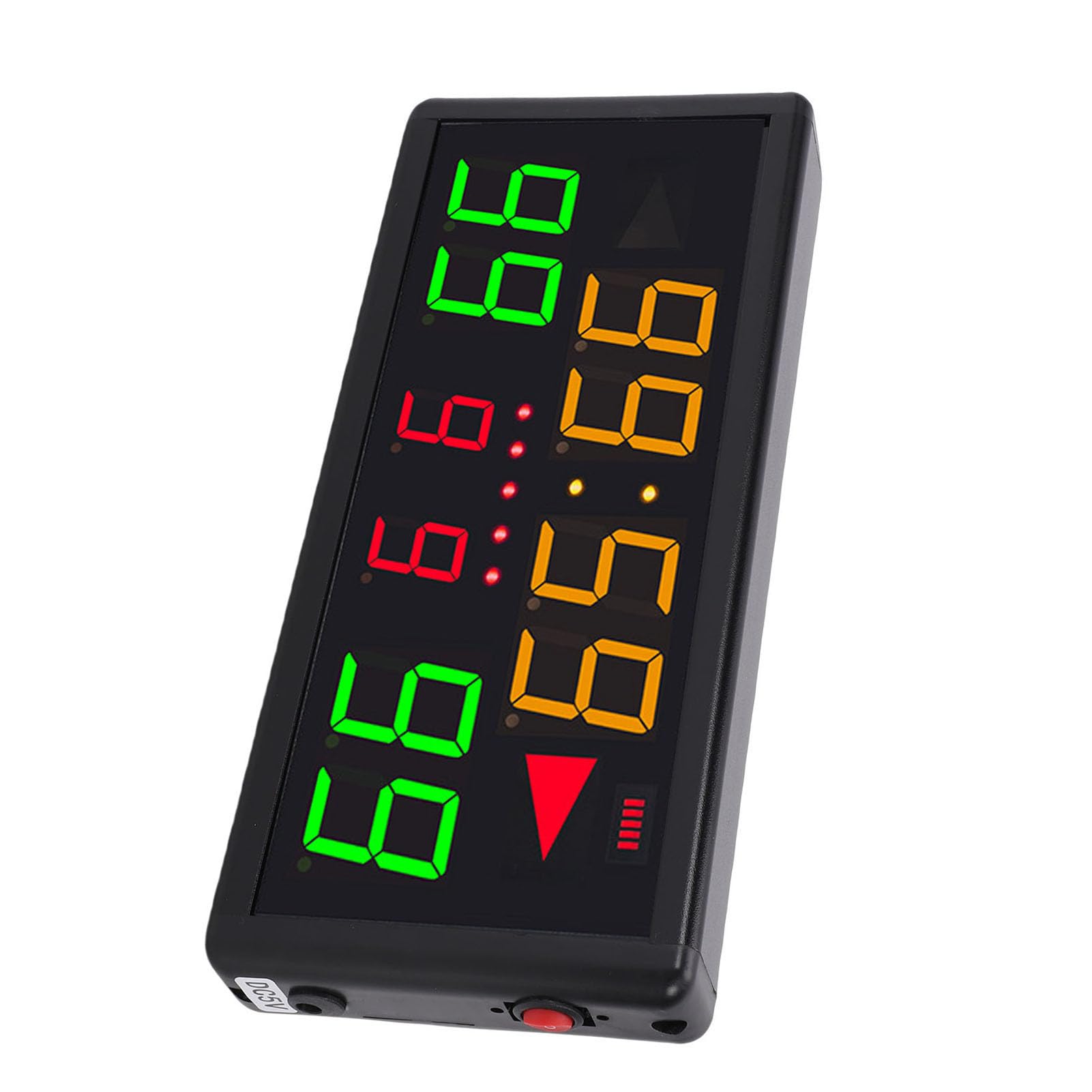 Sxhlseller Tragbare Digitale Anzeigetafel, 10-stelliger LED-Punktezähler mit Fernbedienung für Basketball, Volleyball, Baseball und Indoor-Sportspiele, Wiederaufladbar
