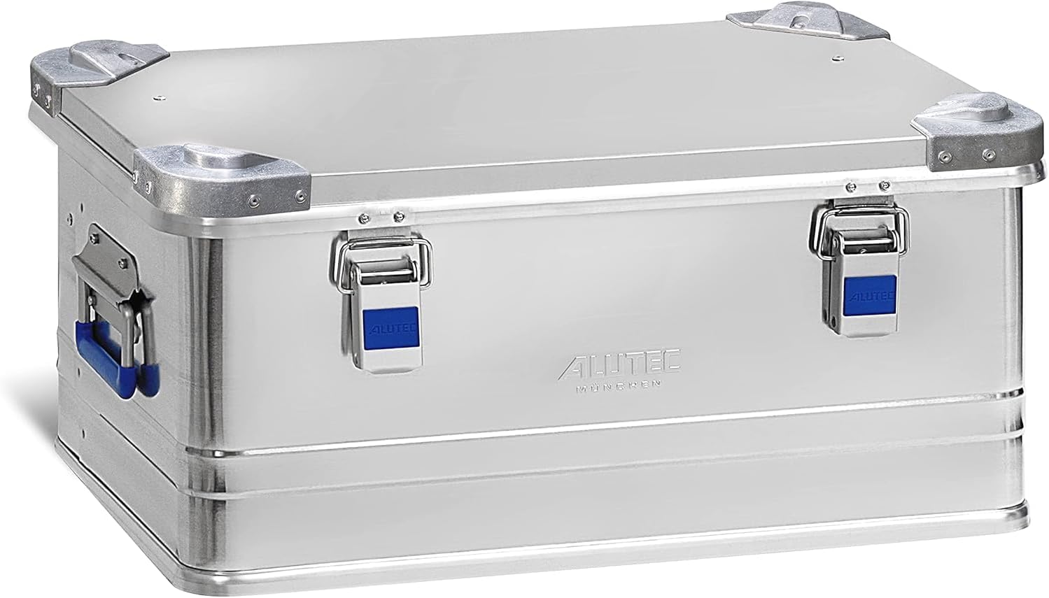 Alutec Industrial 48 Aluminium Box (Capacity 48 L, Inner Dimensions (L x W x H) 550 x 350 x 248 mm, Dust/Splashproof, Tool Box, Storage Box, Weight 4.10 kg) 13048