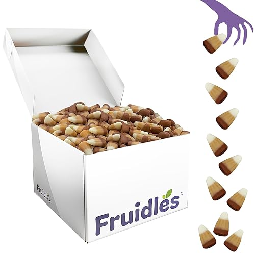 Miniatura 10 de Fruidles Golosinas de maíz de caramelo de Halloween, sin gluten, aperitivos divertidos y festivos (media libra, maíz dulce de olor a maíz)