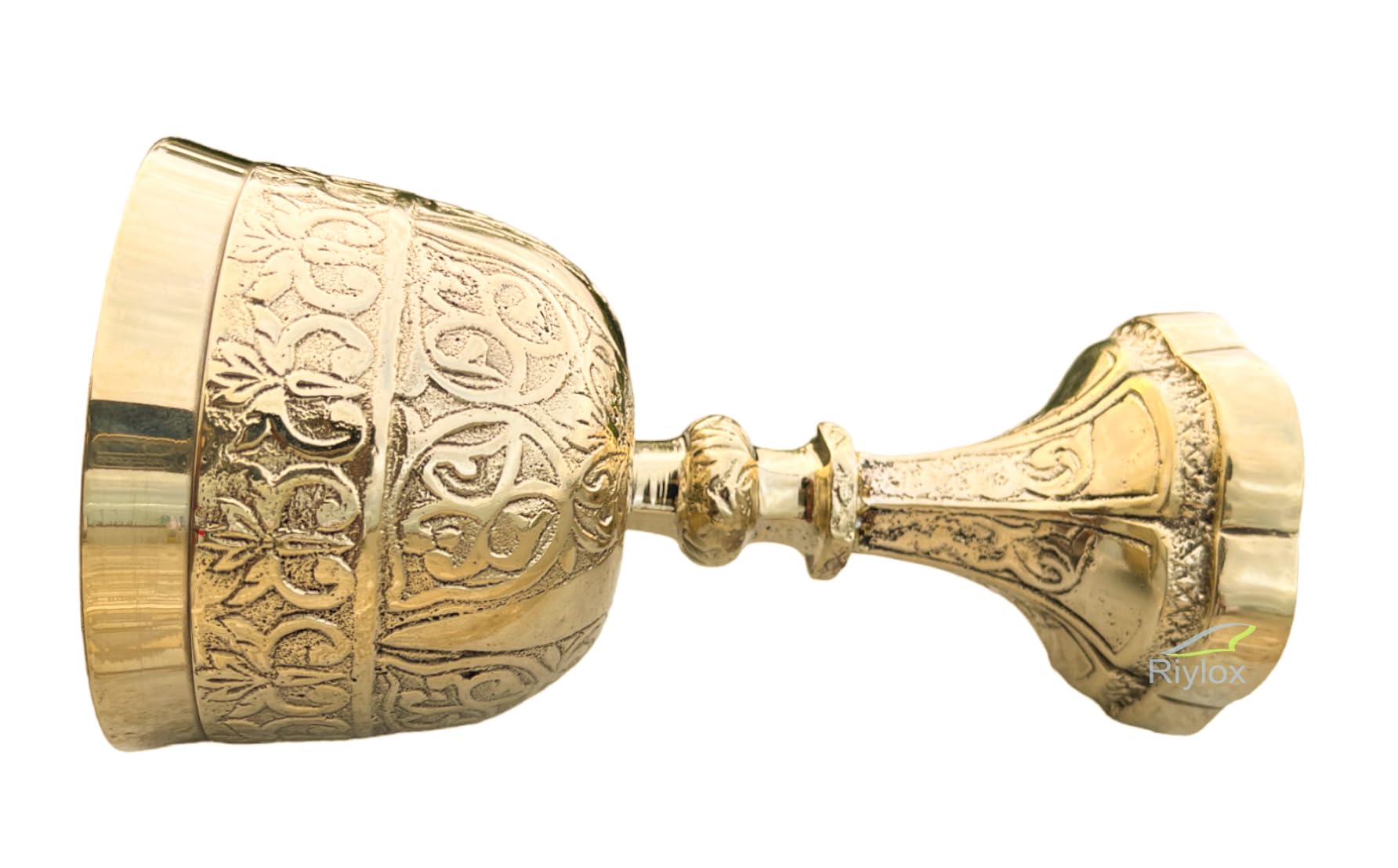 Calice à vin médiéval fait à la main gothique, tasse de communion dorée du roi Arthur, laiton massif, verre fantaisie royal, fait à la main, cadeau de luxe pour mariage, Noël