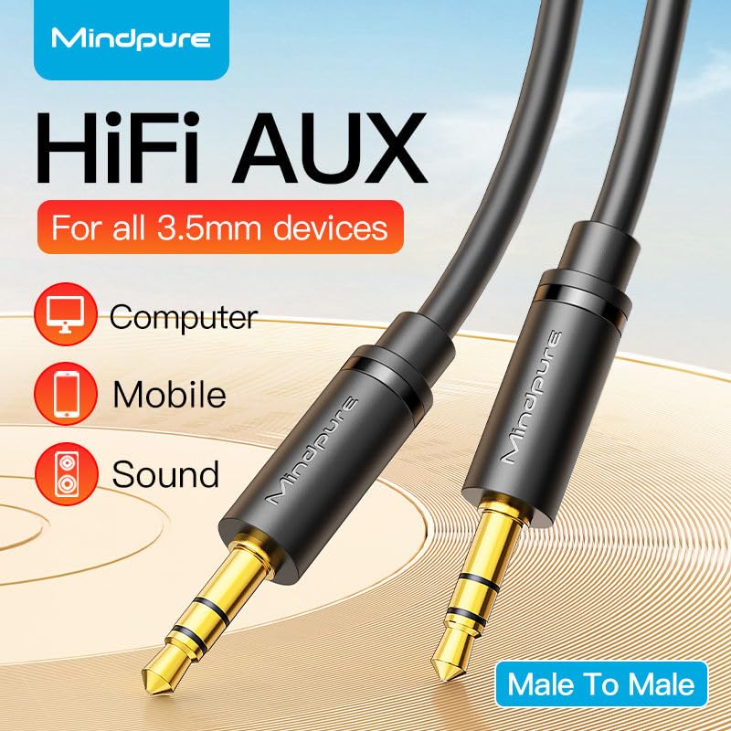 Cable de audio estándar de 3.5 mm macho a macho miniatura 2