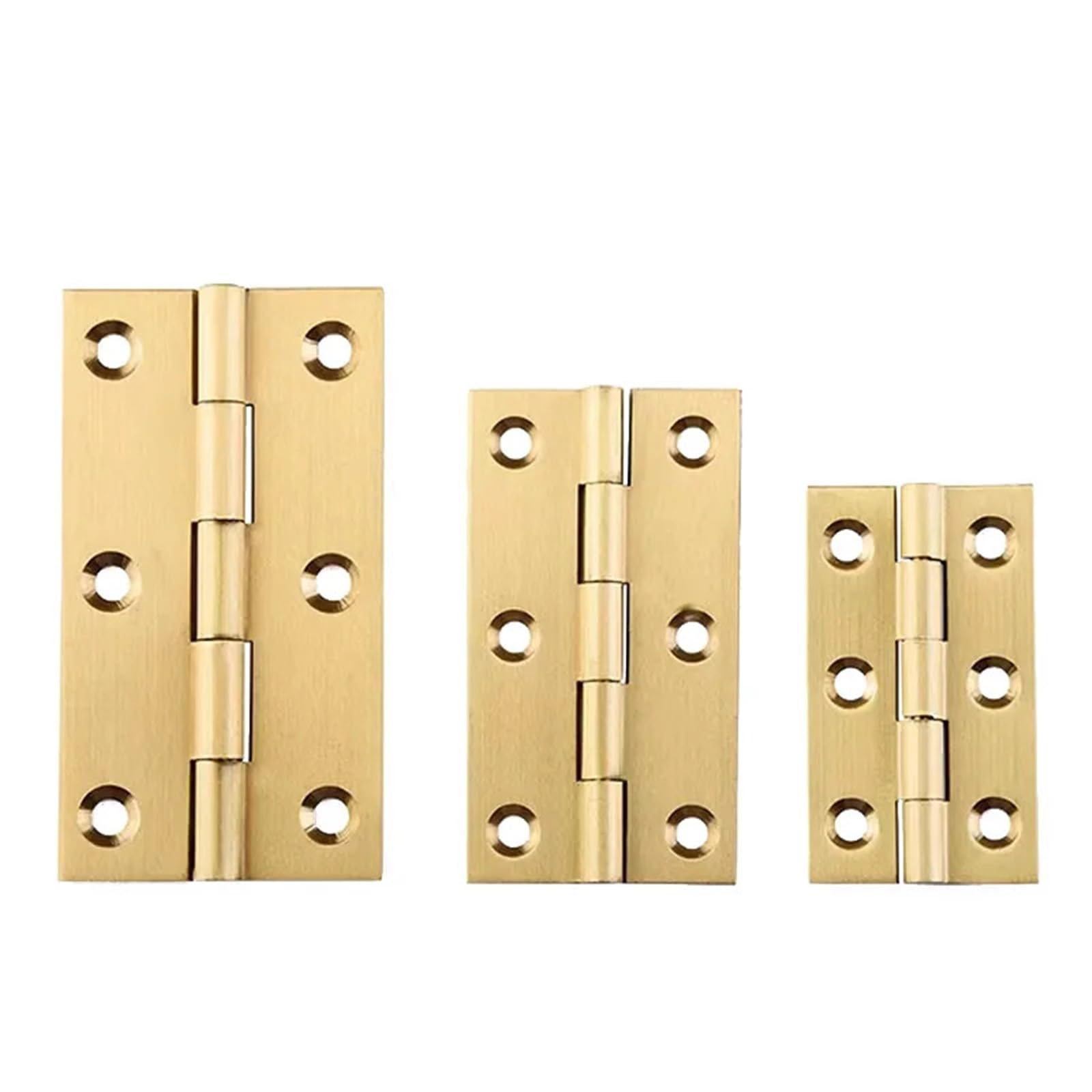 Charnières en laiton pour boîte à bijoux et armoire cuisine - Lot de 4 pièces D2 en cuivre