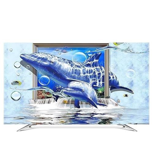 WEbjay Outdoor Fernseher TV Cover Dust Cover Computer Monitor Protector for Wall Hanging Desktop Curved Type Screen Soft Fabric Craft Tv Abdeckung Outdoor (Color : 04, Size : 60inch(140x90cm))