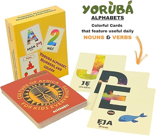 Miniatura 3 de Yoruba Basics - Tarjetas flash de idioma yoruba - Preescolar a jardín de infantes, inmersión en idioma africano, alfabetos, números y colores -