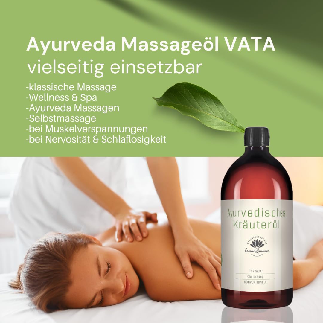 Ayurveda Massageöl Vata - Massageöl und Basisöl (1 Liter)