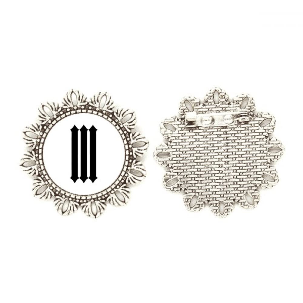 Broche de plata de números romanos el regalo ideal medium 4