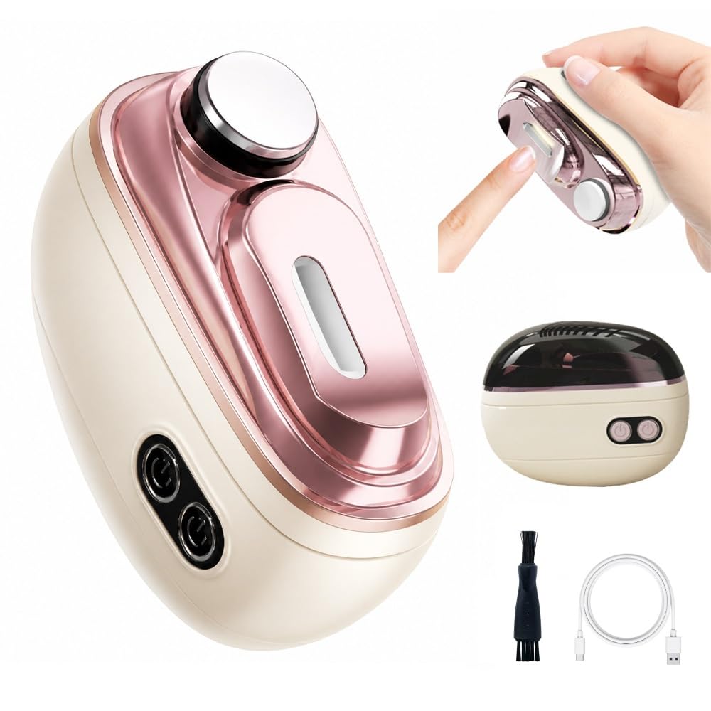 2in1 Smart Electric Nail Clipper & Polisher Automatic Nail Clipper, Beige